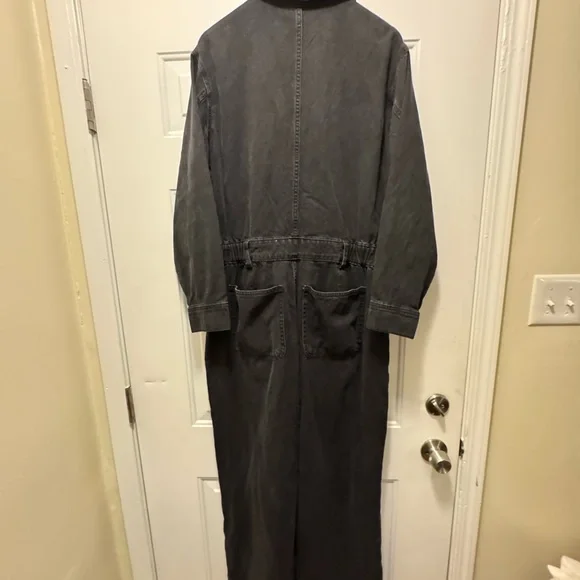 Universal Thread Women's Size 16 Sleeve Baggy Denim Utility Black Jumpsuit - Picture 6 of 7